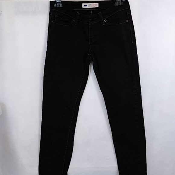 Levi's Demi Curve Low Rise Skinny Black Jeans Sz 7